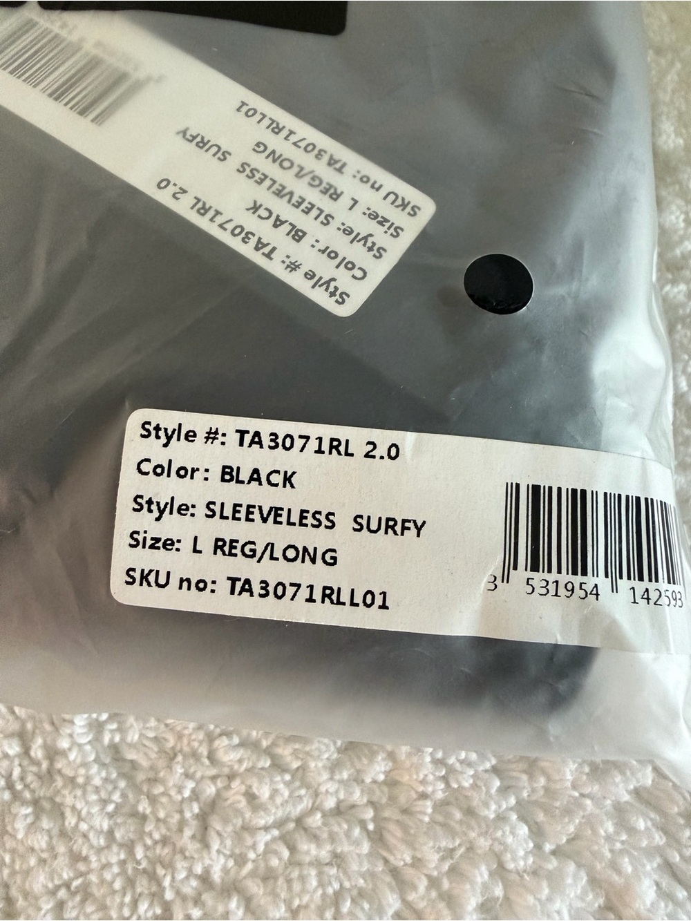 Ta3 Black Zip-Front One-Piece Surfy NWT Large - Picture 7 of 7